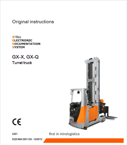 Still GX-X Turret Truck Operating and Workshop Repair Manual - Image 3