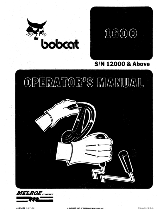 Bobcat 1600 Loader Service Manual - Image 3