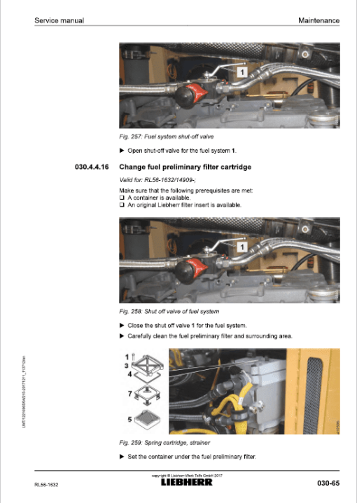 Liebherr RL 56 Pipe Layer Dozer Service Manual - Image 2