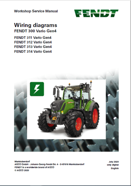 Fendt 311, 312, 313, 314 Vario Gen4 Tractors Workshop Repair Manual - Image 3