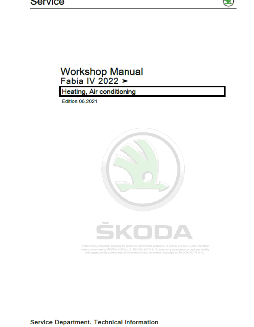 SKODA FABIA IV (PJ) Repair Service Manual - Image 2