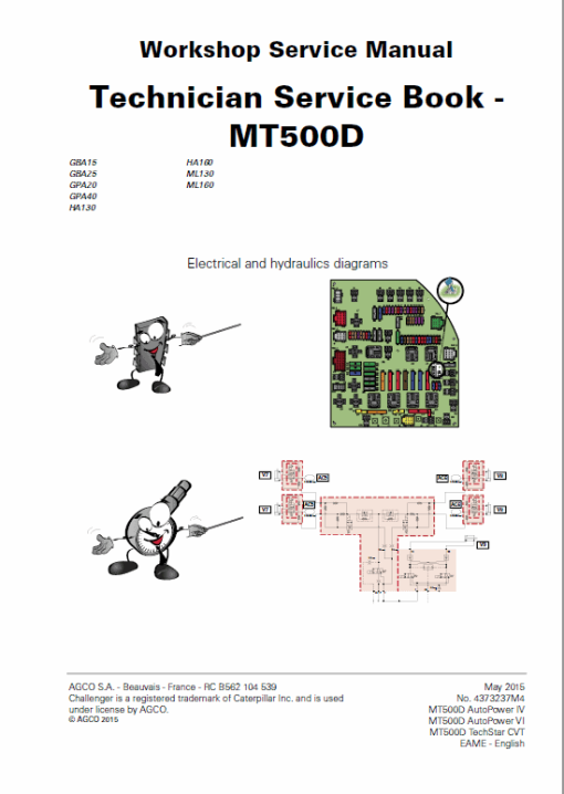 Challenger MT515D, MT525D, MT535D, MT545D Tractor Workshop Manual - Image 5