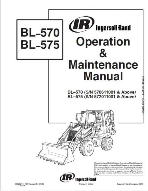 Bobcat BL570, BL575 Loader Service Repair Manual - Image 2