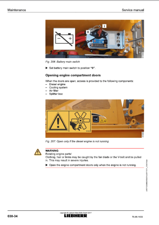 Liebherr RL 66 Pipe Layer Dozer Service Manual - Image 2