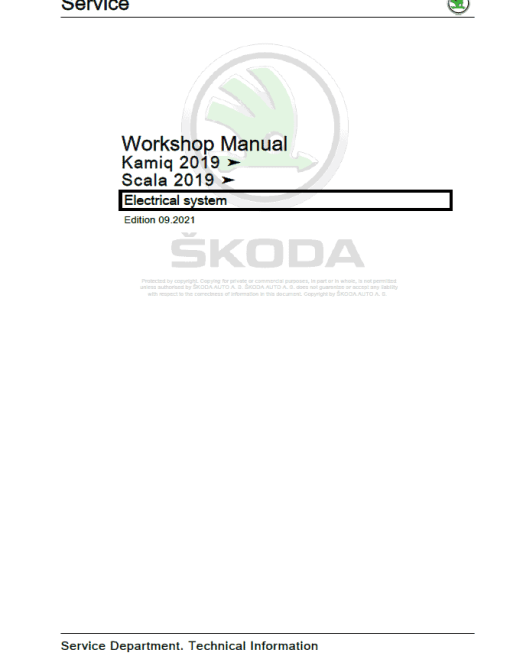 SKODA KAMIQ (NW) Repair Service Manual - Image 2