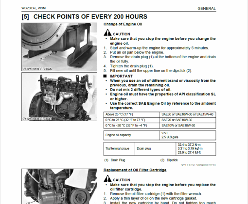 Still WSM WG2503-L Kubota LPG Engine Workshop Repair Manual - Image 2