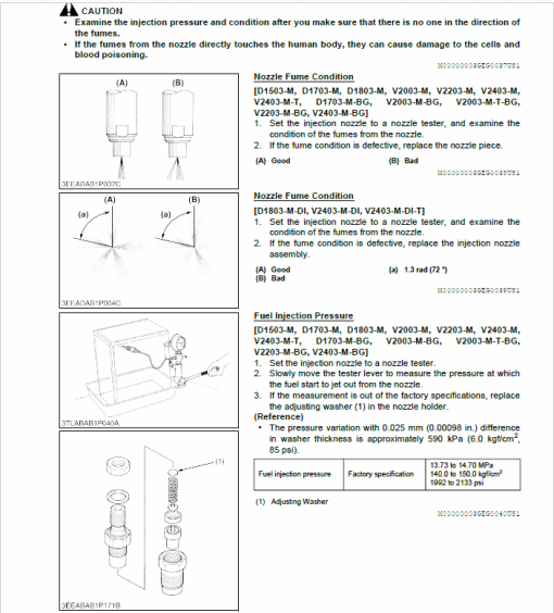 Still WSM 03-M-E3B, 03-M-E3BG Kubota Engine Workshop Repair Manual - Image 2