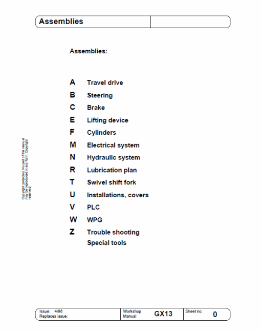 Still GX13 Order Picking Stacker Trucks Workshop Repair Manual - Image 2