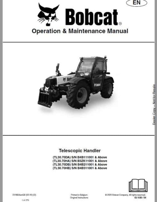 Bobcat TL30.70 versaHANDLER Telecospic Service Repair Manual - Image 2