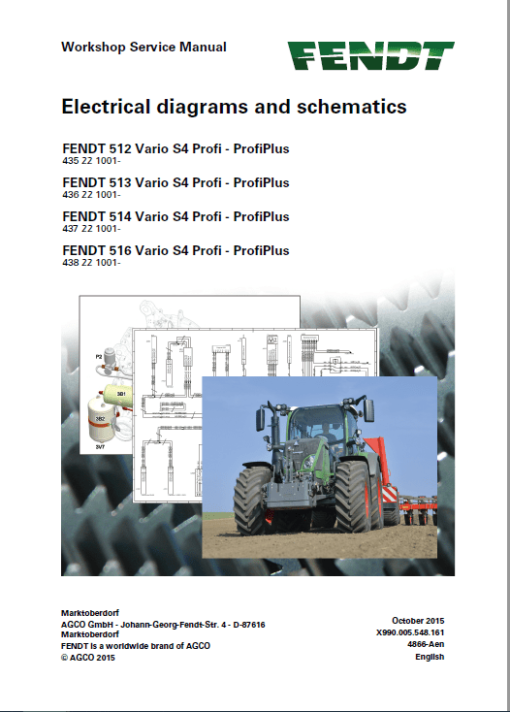 Fendt 512, 513, 514, 516 Vario S4 Tractors Workshop Repair Manual - Image 5