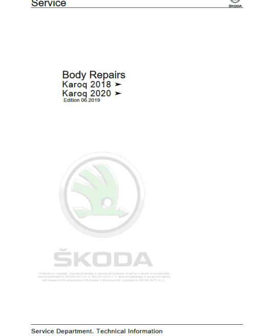 SKODA KAROQ (NU) Repair Service Manual - Image 2