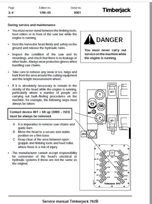 Timberjack 762B Harvester Head Service Repair Manual - Image 2