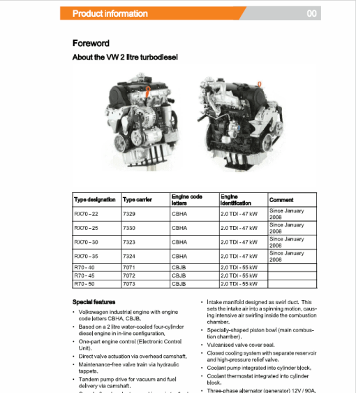 Still Engine VW 2.0i Turbo Diesel (CBHA, CBJB) Workshop Repair Manual - Image 2