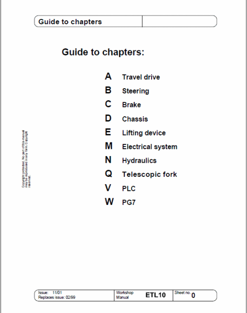 OM Pimespo ETL10 Forklift Workshop Manual - Image 2