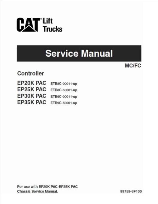 CAT EP20K-PAC, EP25K-PAC, EP30K-PAC, EP35K-PAC Forklift Service Manual - Image 2