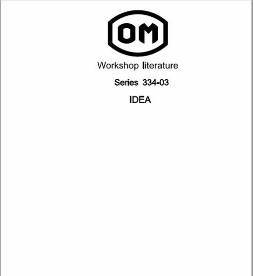 OM PIMESPO IDEA Series 334-03 Workshop Repair Manual - Image 5