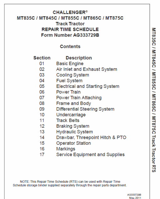 Challenger MT835C, MT845C, MT855C, MT865C, MT875C Tractor Service Manual - Image 4