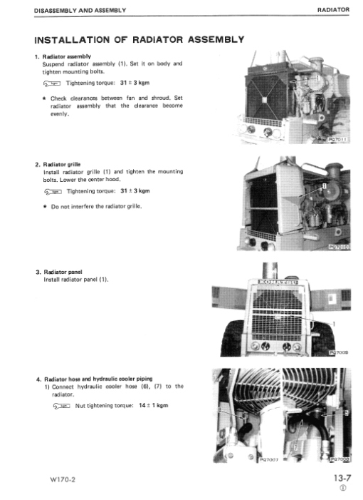 Komatsu W170-2 Wheel Loader Service Manual - Image 2