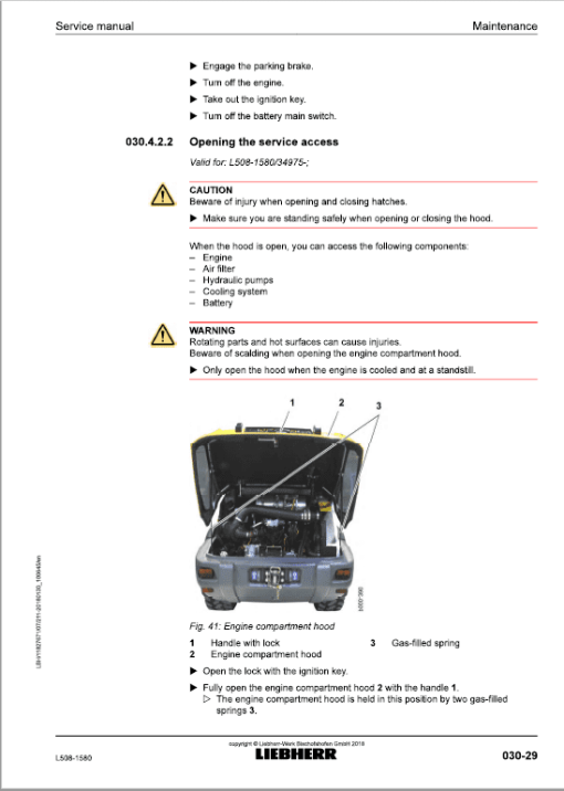 Liebherr L508 Type 1580 Wheel Loader Service Manual - Image 2