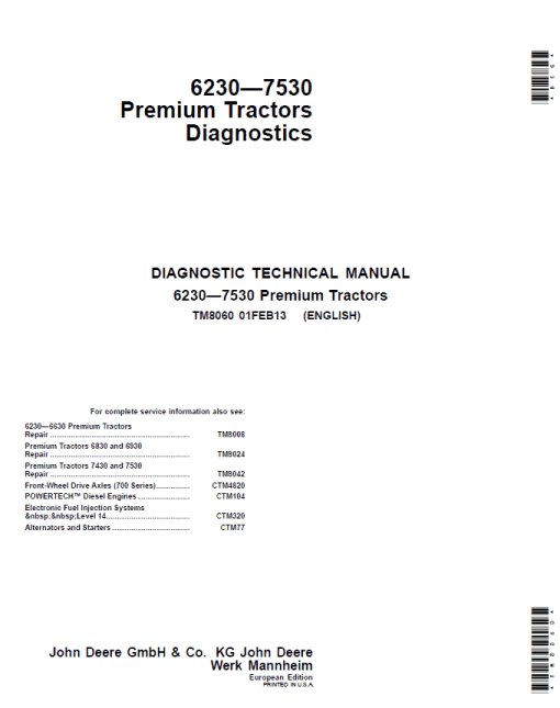 John Deere 6230, 6330, 6430, 6530, 6630 Premium Tractors Service Repair Manual - Image 2