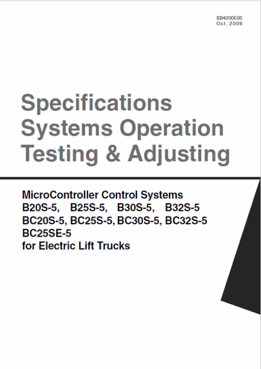 Doosan Daewoo B20S-3, B25S-3, B30S-3 Forklift Repair Service Manual - Image 2