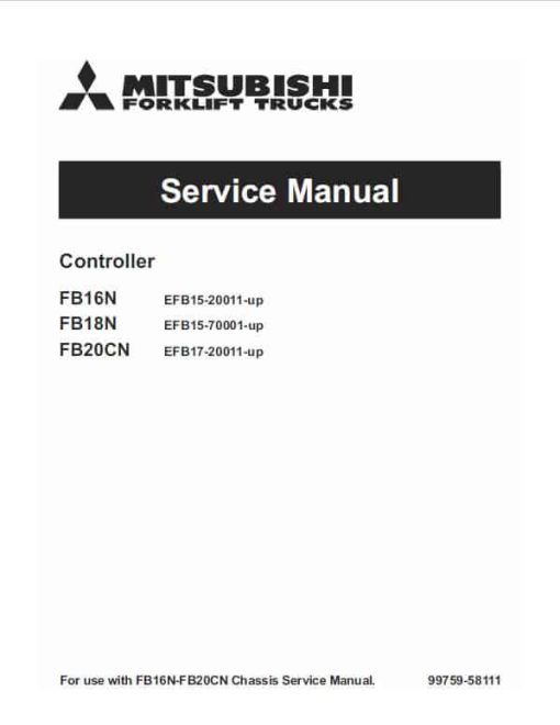 Mitsubishi FB16N, FB18N, FB20N Forklift Lift Truck Service Manual - Image 2