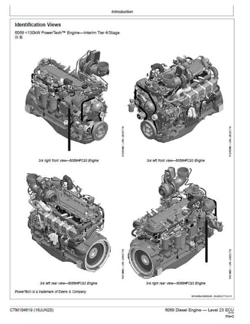 John Deere 6068 Diesel Engine Level 23 ECU Repair Technical Manual (CTM104619) - Image 2