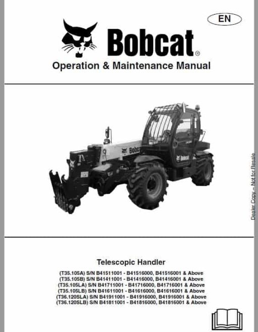 Bobcat T35.105, T36.120 versaHANDLER Telescopic Service Repair Manual - Image 2