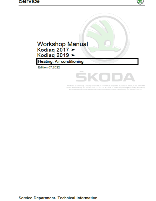 SKODA KODIAQ (NS) Repair Service Manual - Image 2