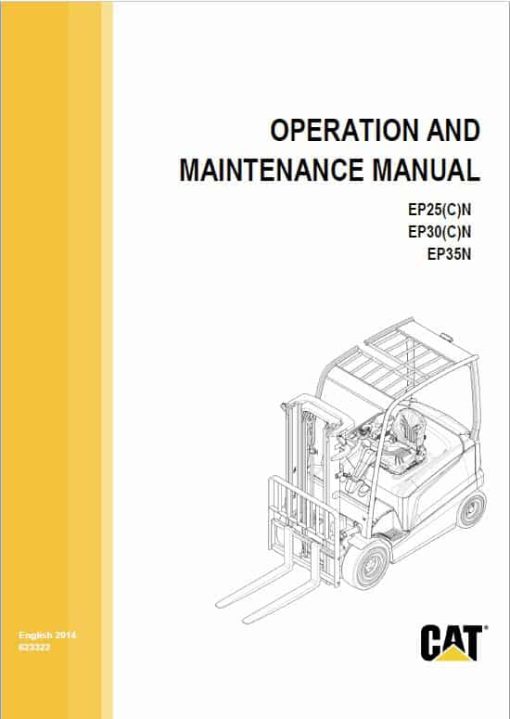 CAT EP25N, EP25CN, EP30N, EP30CN, EP35N Forklift Lift Truck Service Manual - Image 2