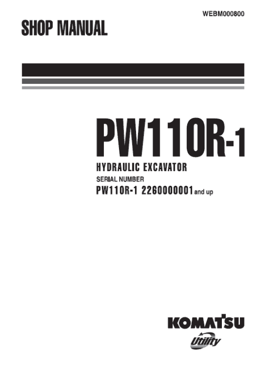 Komatsu PW110R-1 Excavator Service Manual - Image 2