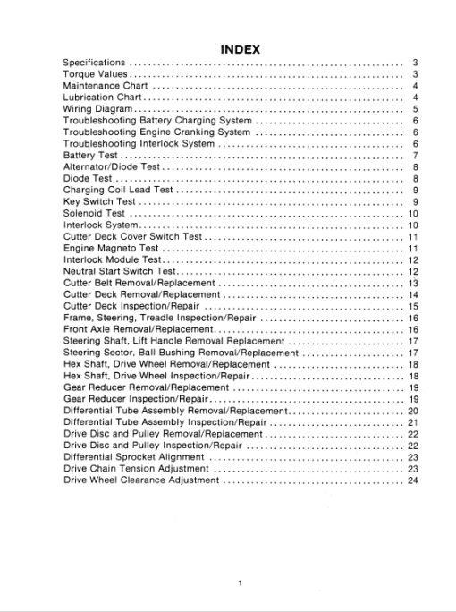 Ford 830, 1130 Rider Mower Tractor Service Manual - Image 2