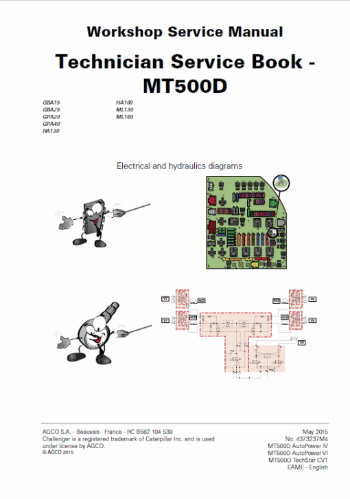 Challenger MT555D, MT565D, MT575D, MT585D, MT595D Tractor Workshop Manual - Image 6