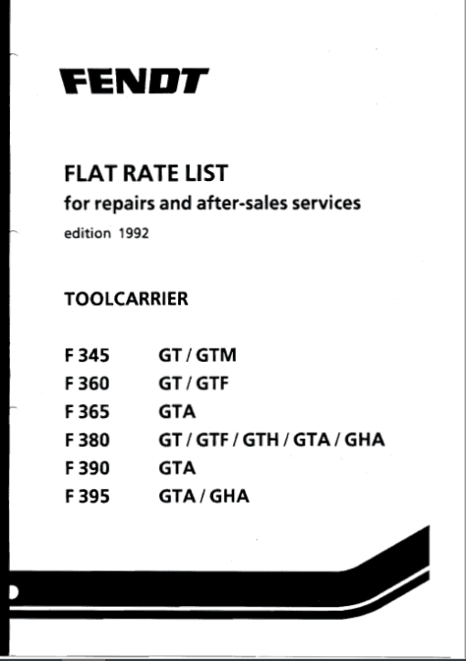 Fendt F380 GT, F380 GTF, F380 GTH, F380 GTH, F380 GTA, F380 GHA Tractors OpTerators Manual - Image 2