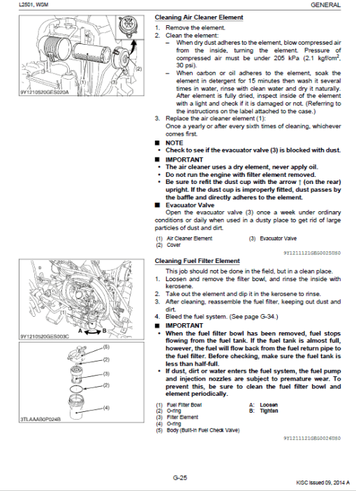 Kubota L2501 Tractor Workshop Service Manual - Image 2