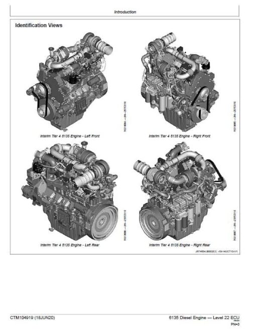 John Deere 6135 Diesel Engine Level 22 ECU Repair Technical Manual (CTM104919) - Image 2