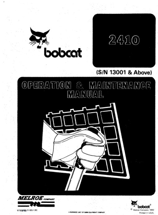 Bobcat 2410 Loader Service Manual - Image 4