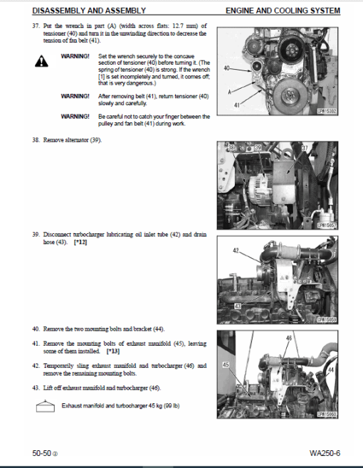 Komatsu WA250-6, WA250PZ-6 Wheel Loader Service Manual - Image 3