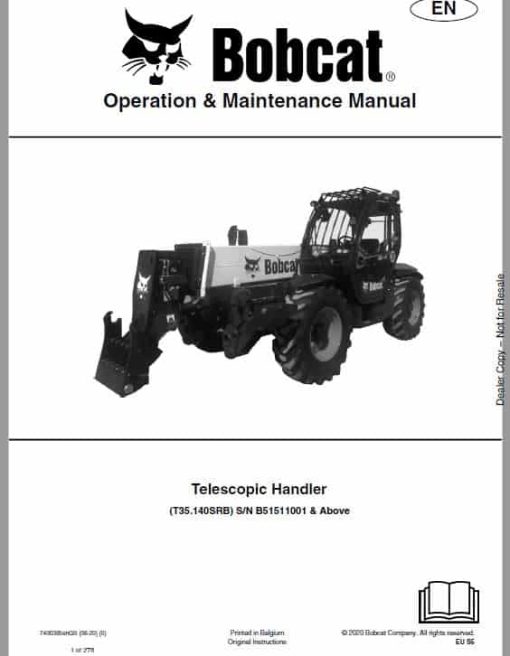 Bobcat T35.130, T35.130S, T35.140, T35.140S versaHANDLER Telescopic Service Repair Manual - Image 2