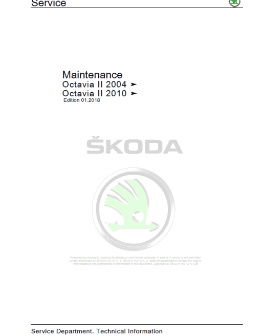 SKODA OCTAVIA II (1Z, 91) Repair Service Manual - Image 2