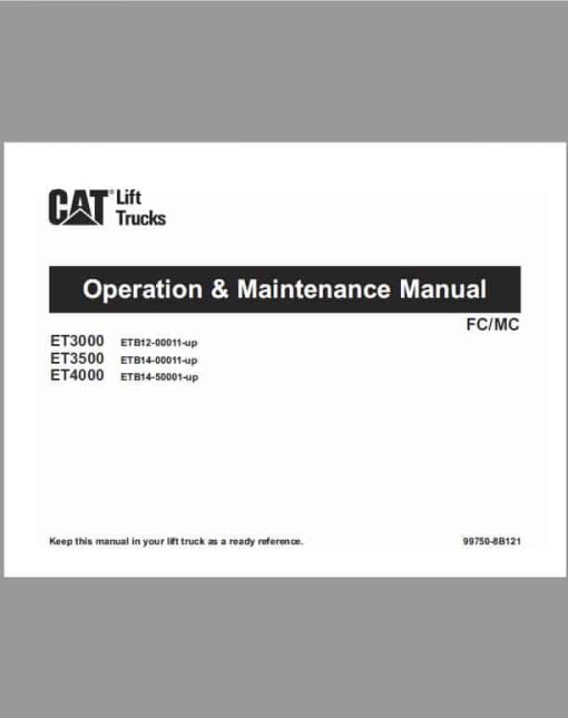 CAT ET3000, ET3500, ET4000 Forklift Lift Truck Service Manual - Image 2