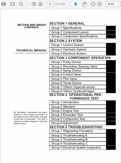 Hitachi ZX60USB-3, ZX60USB-3F Excavator Service Repair Manual - Image 3