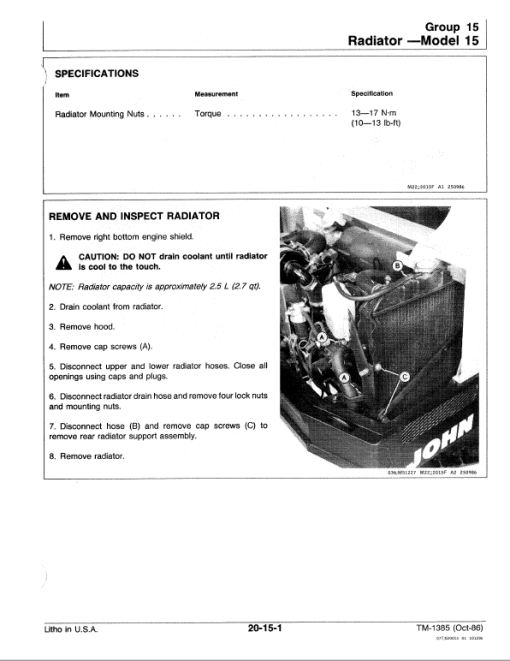 John Deere 15 and 25 Excavator Repair Technical Manual - Image 2