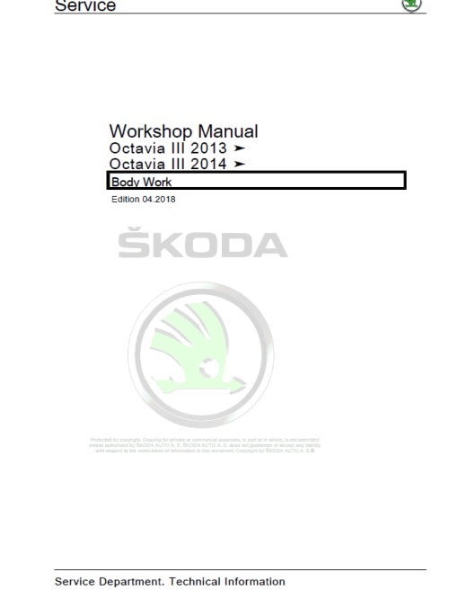 SKODA OCTAVIA III (5E, NL, NR) Repair Service Manual - Image 2