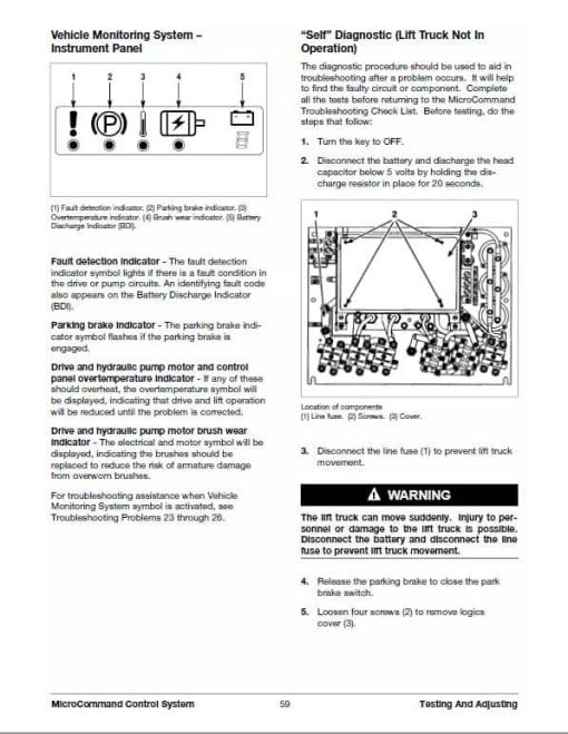 CAT M70D, M80D, M100D, M120D Forklift Lift Truck Service Manual - Image 2