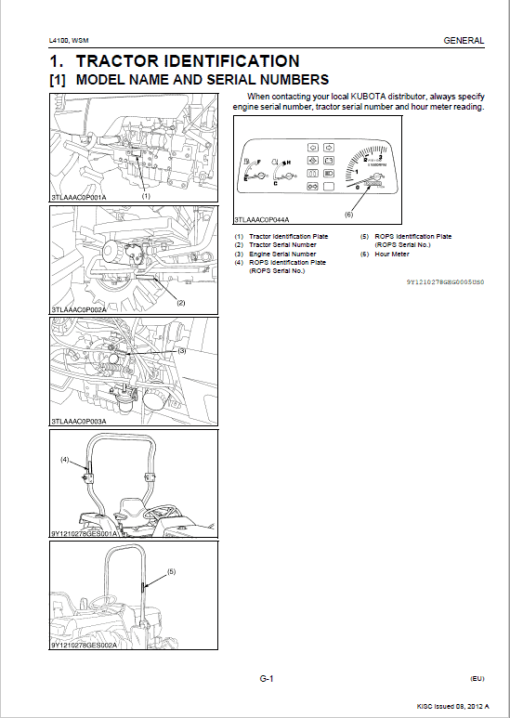 Kubota L4100 Tractor Service Manual - Image 2