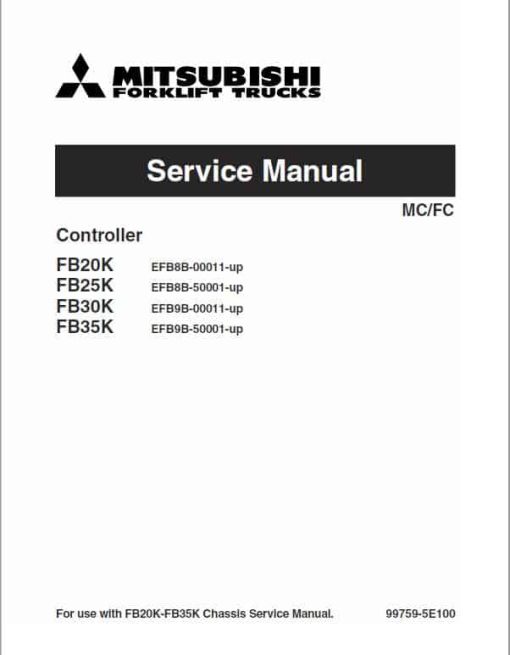 Mitsubishi FB30K, FB35K Forklift Lift Truck Service Manual - Image 2