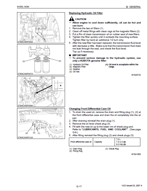 Kubota M105S Tractor Service Manual - Image 2