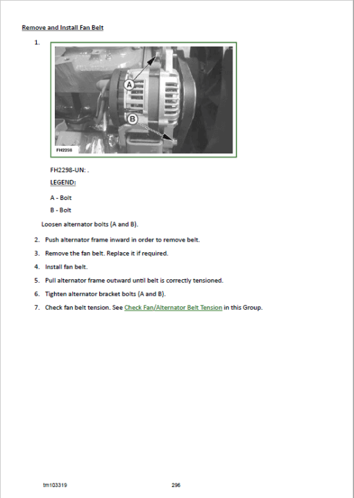 John Deere 76F, 85F, 100F Tractors Repair Technical Manual - Image 2