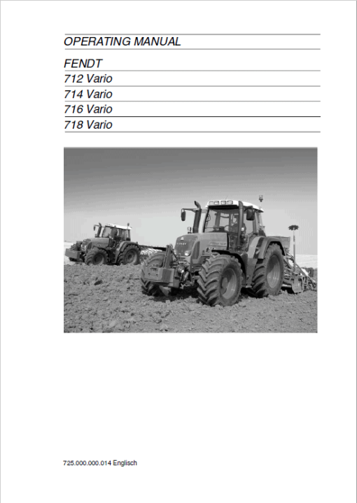 Fendt 712, 714, 716, 718 Vario COM III Tractors Workshop Repair Manual - Image 2